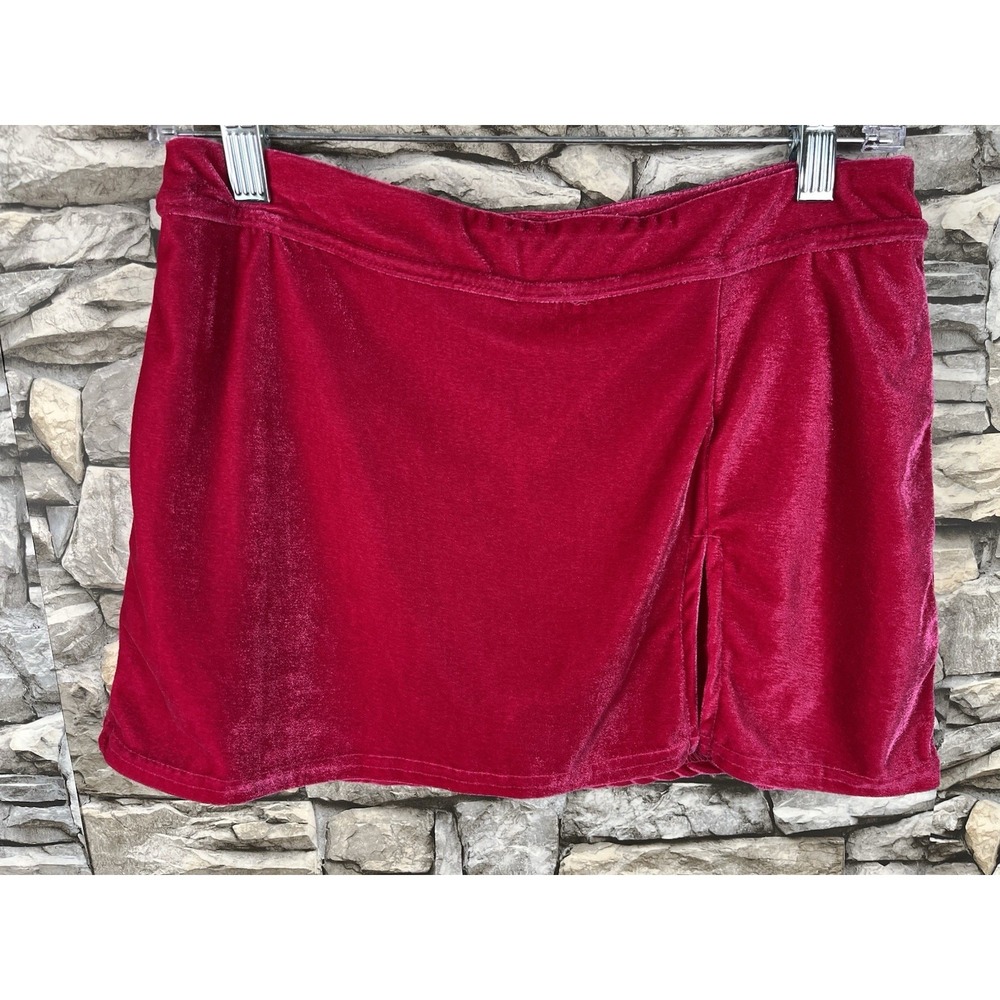 Urban Outfitters Fuscia Mini Skort Velour Sz M Club Festival Going Out